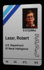 Angebliche Identiticard von Bob Lazar, die ihn als Mitarbeiter der AREA51 ausweisst
